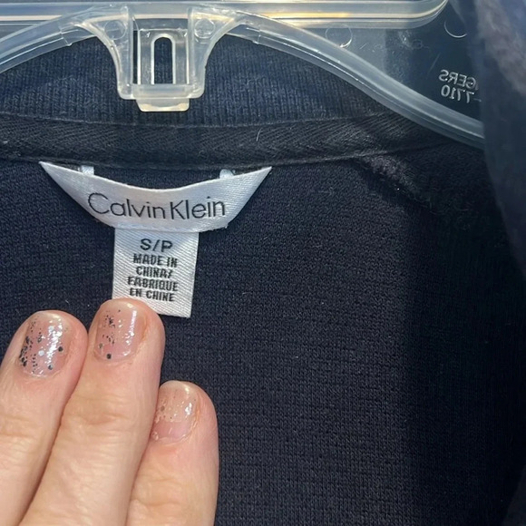 Calvin Klein navy blue and black half zip pullover size small. - Picture 6 of 8